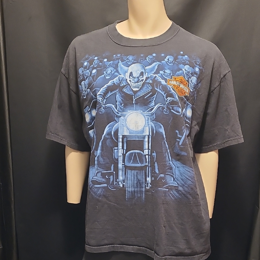 2010 Harley-Davidson Men's  Clowns Skull Graphic Tee LAS VEGAS SIZE XL